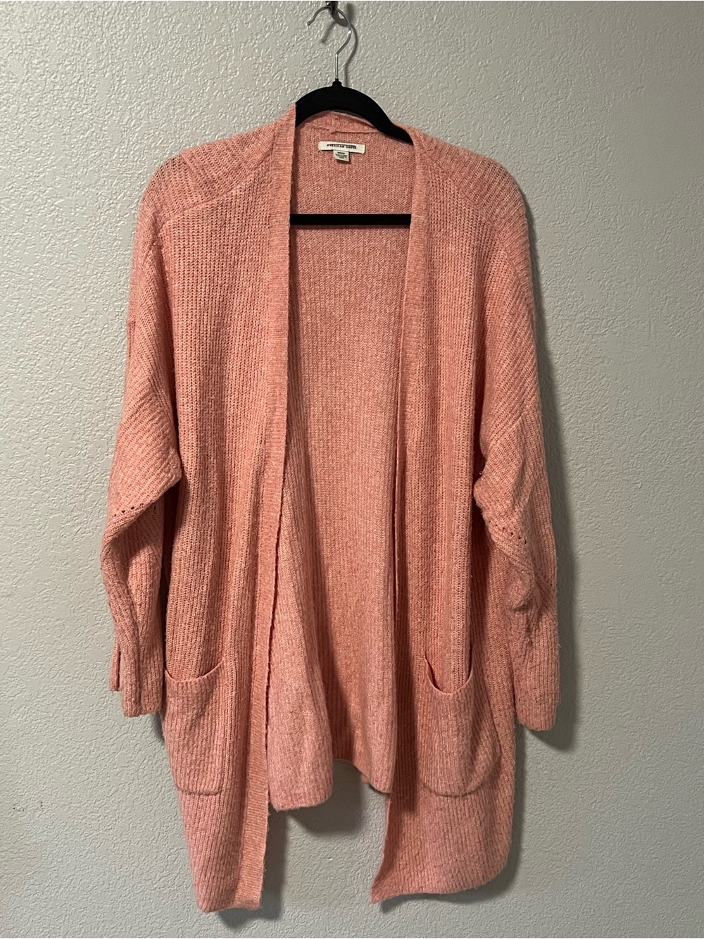 American Eagle Outfitters Blush Pink Open-Front Cardigan